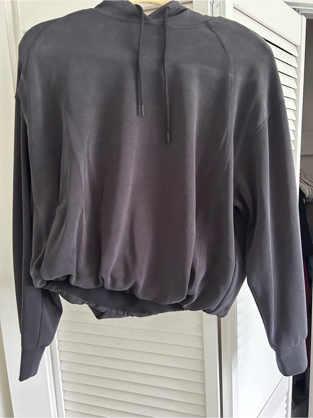 Athleta Black bubble Pullover Hoodie